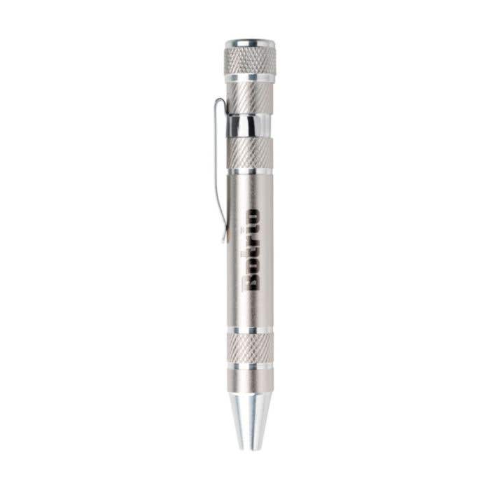 Stylo tournevis | Aluminium | 8 embouts | Avec clip