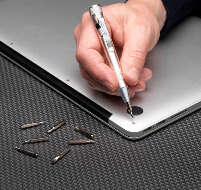 Stylo tournevis | Aluminium | 8 embouts | Avec clip
