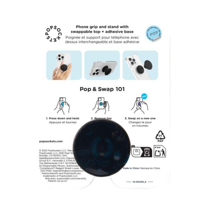 PopSockets® support de téléphone PopGrip 2.0 | Prise en main et support | PopTop interchangeable
