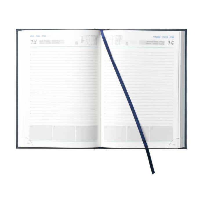 Agenda Eurotop Balacron | 6 langues | Papier FSC® | Perforation d'angle
