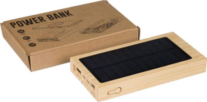 Powerbank Elz | Bambou FSC® | 10.000 mAh | Solaire