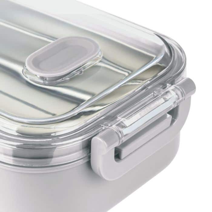 Boîte à lunch Alven | 750 ml | Acier inoxydable recyclé | Couvercle transparent