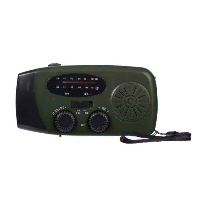 Radio d'urgence Solan | Recyclé | Solaire | Powerbank | Lampe de poche