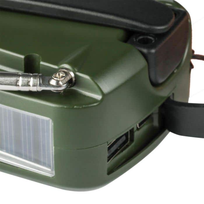 Radio d'urgence Solan | Recyclé | Solaire | Powerbank | Lampe de poche