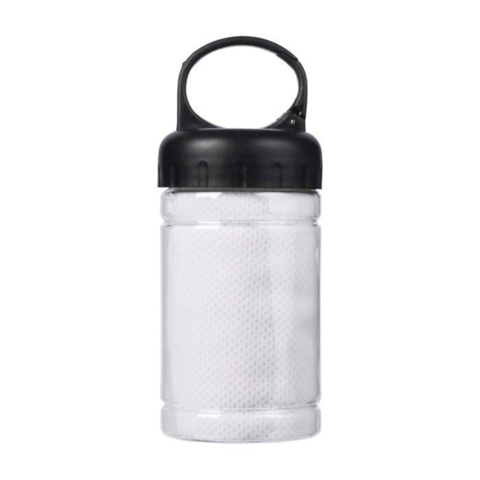 Serviette de sport Tempa | 90 × 30 cm | Rafraîchissante | Avec étui de rangement et mousqueton
