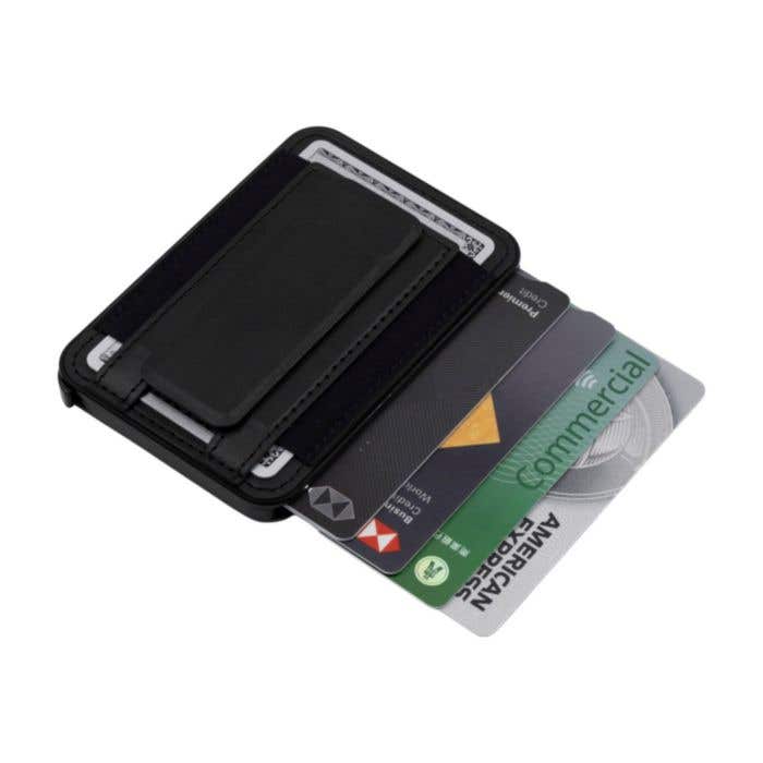 Porte-cartes BrandCharger Wally Stand Pro | Recyclé | 6 cartes | Protection RFID | Support pour téléphone