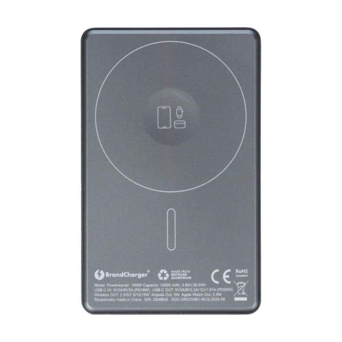 BrandCharger Powerwave 2 | 10 000 mAh | Recyclé | Recharge sans fil