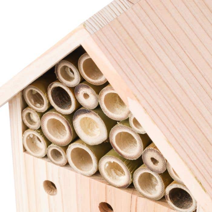 Hôtel à abeilles Fahim | Recyclé | Bois FSC® | Avec crochet de suspension