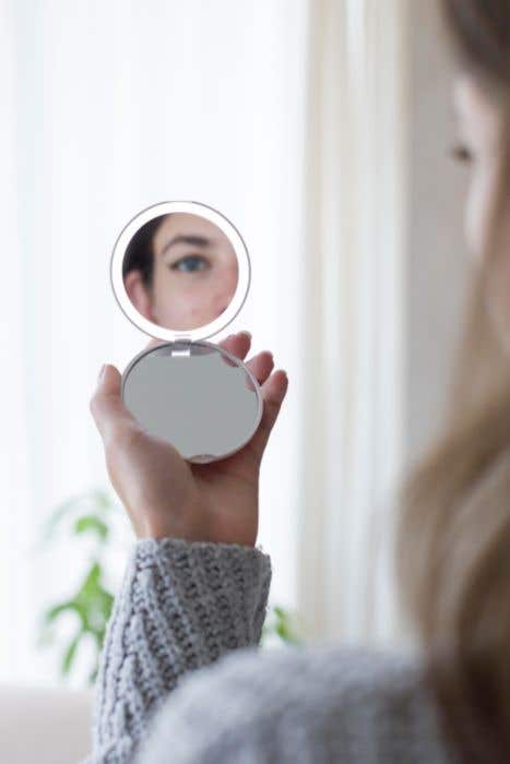 Miroir de poche Mirlo | Recyclé | Avec éclairage