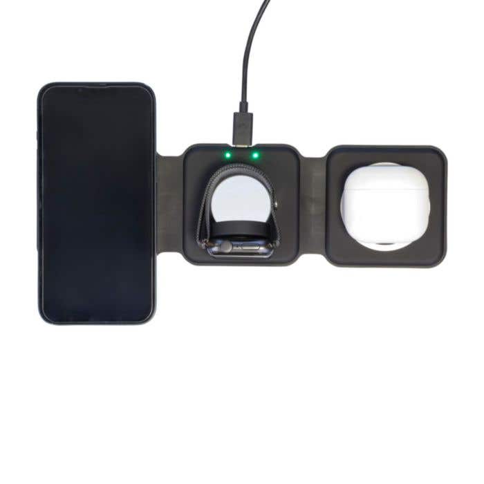 Chargeur sans fil Trigo | Recyclé | 3-en-1 | Pliable