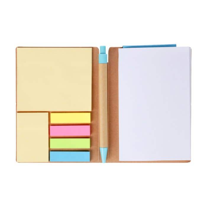 Carnet de notes Quillo | A6 | Recyclé | 70 pages vierges | Avec blocs-mémos adhésifs