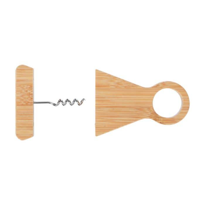 Porte-bouteille de vin Vincio | Bambou FSC® | Avec tire-bouchon