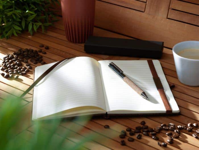 Stylo bille | Inox | Finition marc de café
