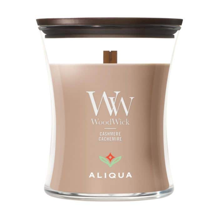 Bougie parfumée WoodWick Cashmere | Medium | Mèche en bois