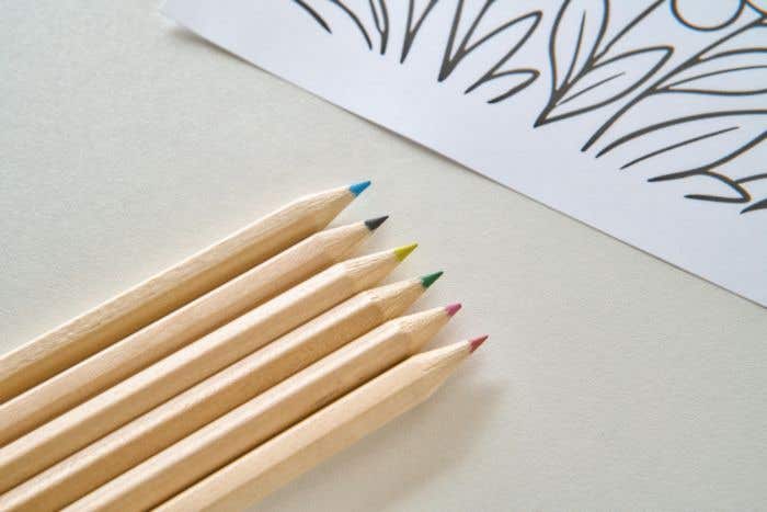 Set de crayons de couleur Small | 6 couleurs | Bois