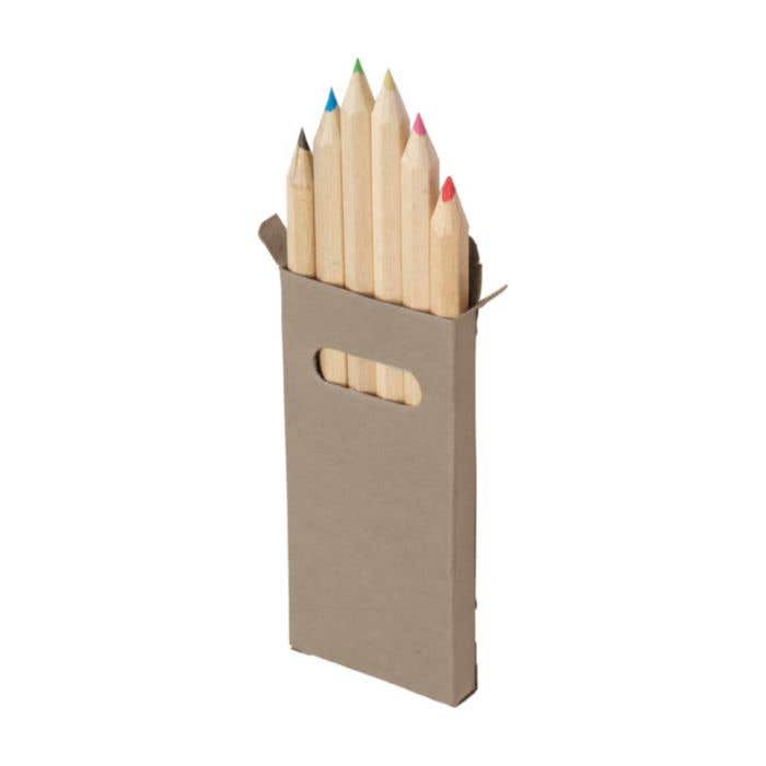 Set de crayons de couleur Small | 6 couleurs | Bois