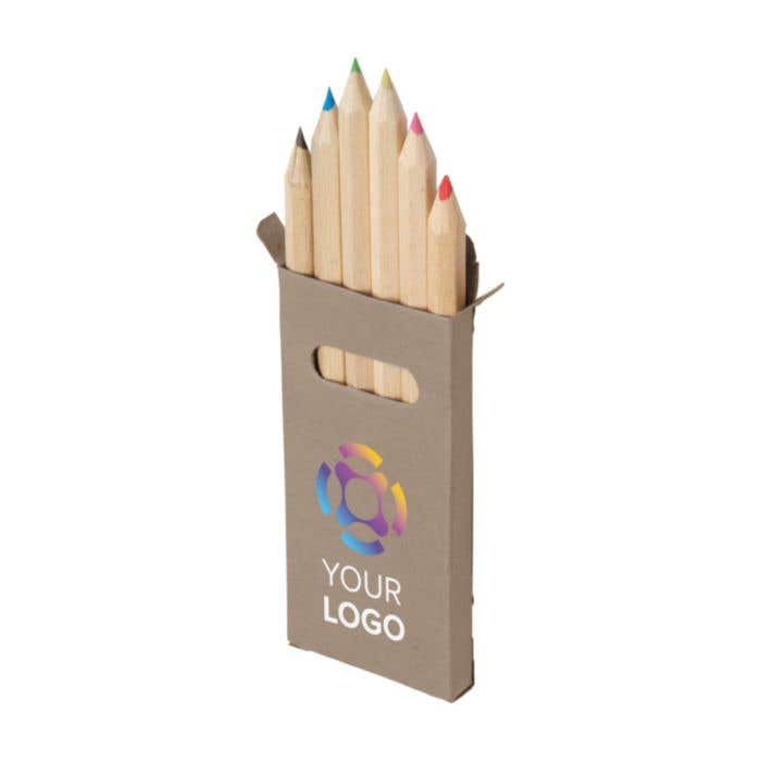 Set de crayons de couleur Small | 6 couleurs | Bois