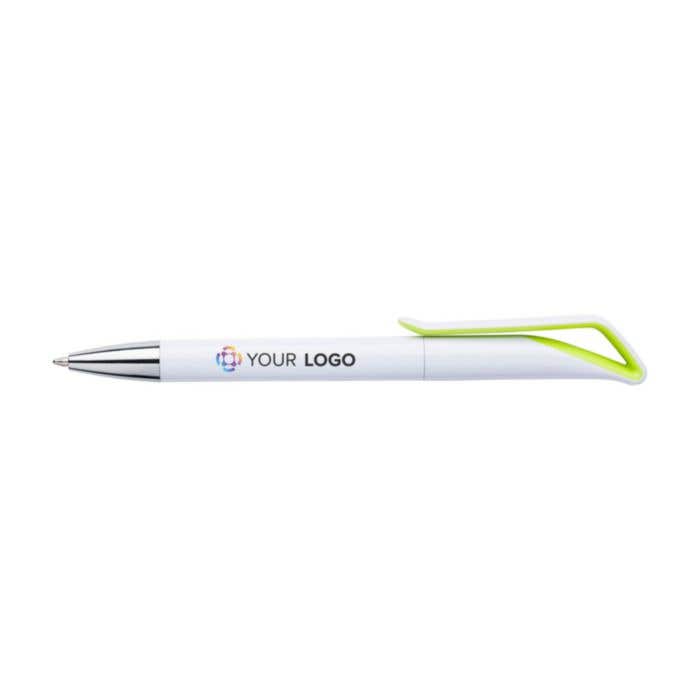 Stylo bille Nevada White | Clip triangulaire | Mécanisme rotatif