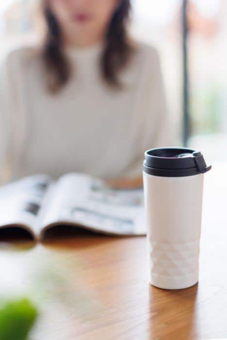 Mug de voyage Chauffy | 300 ml | Inox | Double paroi | Couvercle à clip