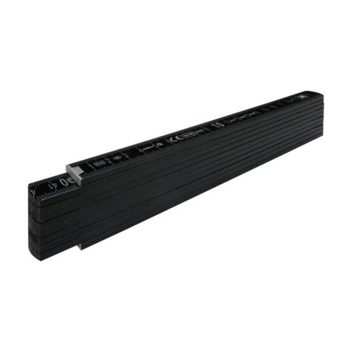 Mètre pliant Stabila Black Pro série 700 | Bois | 2 m | Échelle d'angle