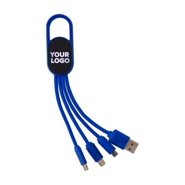 Câble de charge Quadro | 4-en-1 | Logo lumineux