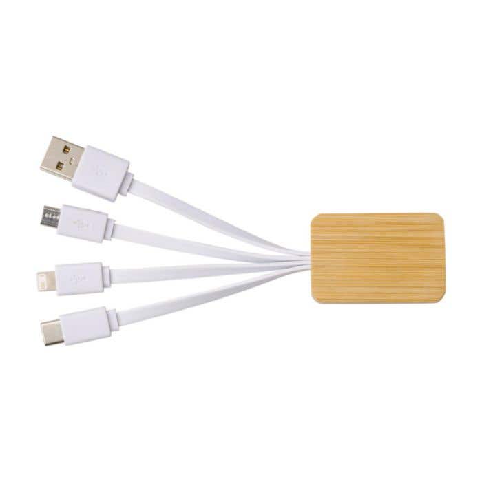 Câble de charge Bamoconnect | Bambou | 3-en-1