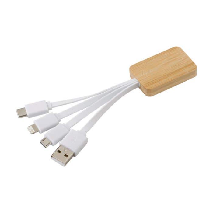 Câble de charge Bamoconnect | Bambou | 3-en-1