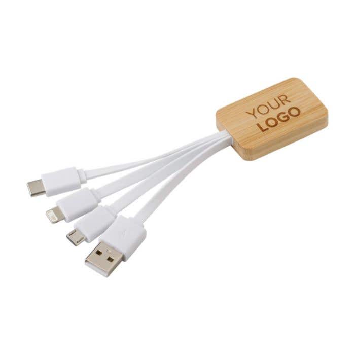 Câble de charge Bamoconnect | Bambou | 3-en-1