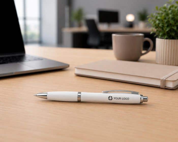 Stylo bille Cardiff Frosy | Recyclé | Grip souple | Détails métalliques