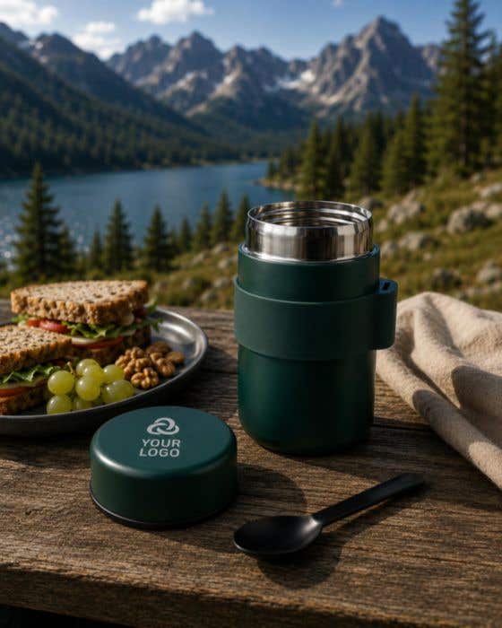 Pot à lunch Niko | 460 ml | Inox | Double paroi | Avec cuillère