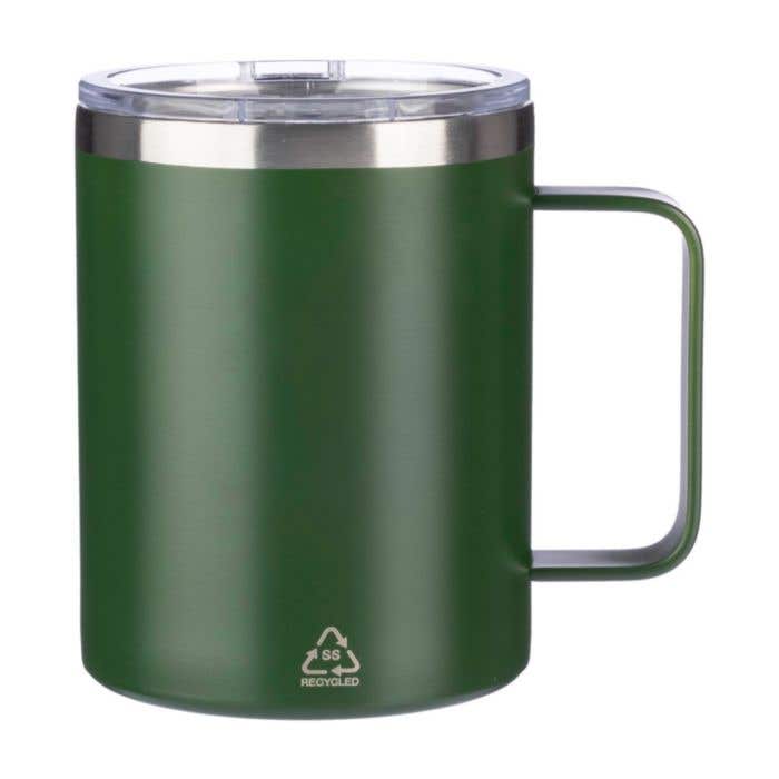 Mug de voyage Renate | 300 ml | Inox recyclé | Double paroi | Couvercle à clip