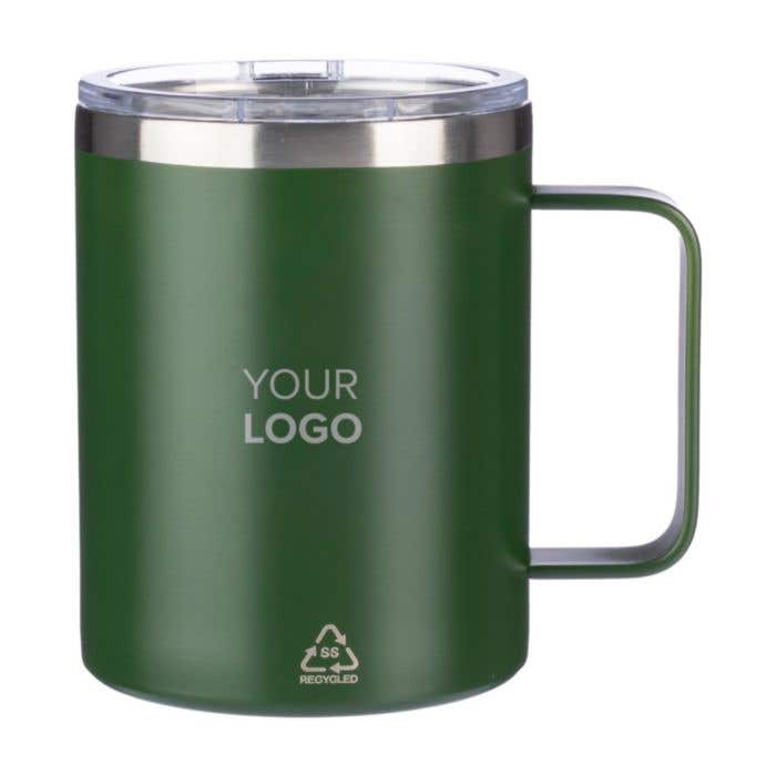 Mug de voyage Renate | 300 ml | Inox recyclé | Double paroi | Couvercle à clip