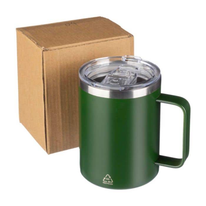 Mug de voyage Renate | 300 ml | Inox recyclé | Double paroi | Couvercle à clip