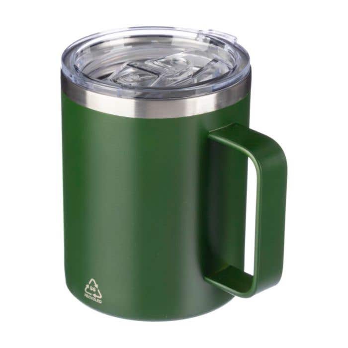 Mug de voyage Renate | 300 ml | Inox recyclé | Double paroi | Couvercle à clip