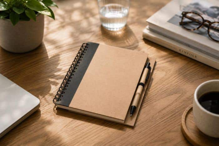 Carnet de notes Greenscript | A5 | Papier FSC® | 60 pages | Ligné | Avec stylo