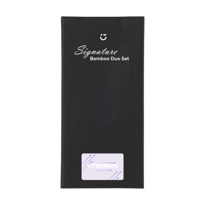 Coffret cadeau Signature Bamboo Duo | 2 pièces | Bambou | Aluminium