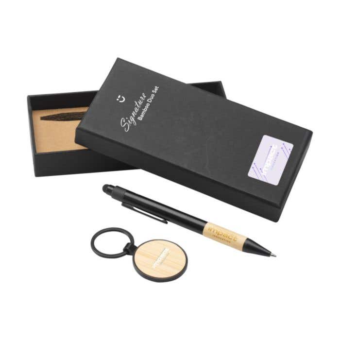 Coffret cadeau Signature Bamboo Duo | 2 pièces | Bambou | Aluminium