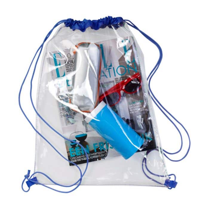 Sac à dos Duo-Clear | 5 L | Cordon de serrage | Transparent | Détails colorés