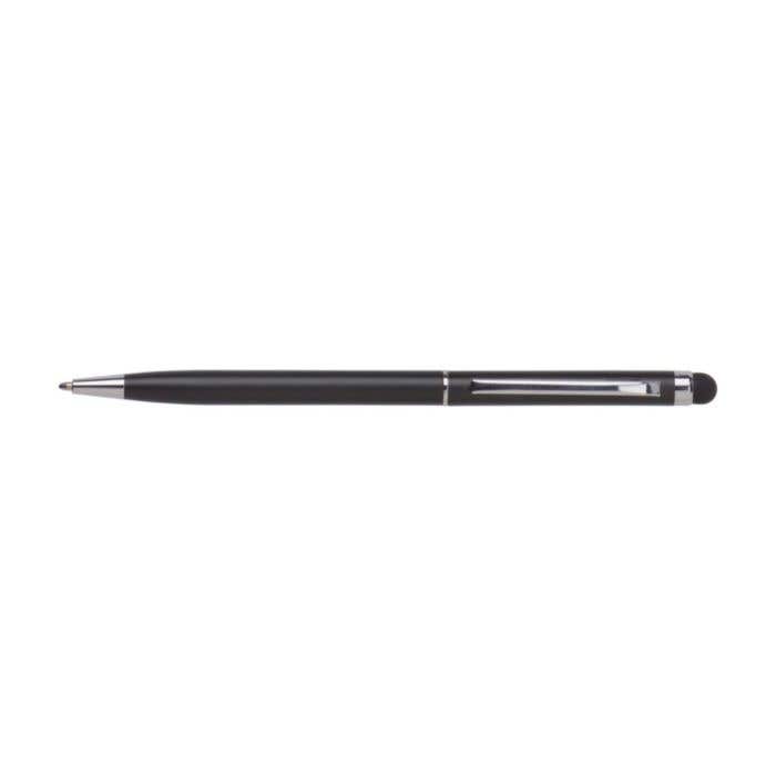 Stylo stylet Soft-touch | Détails métalliques | Mécanisme rotatif