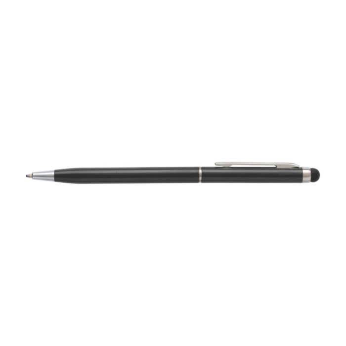 Stylo stylet Soft-touch | Détails métalliques | Mécanisme rotatif
