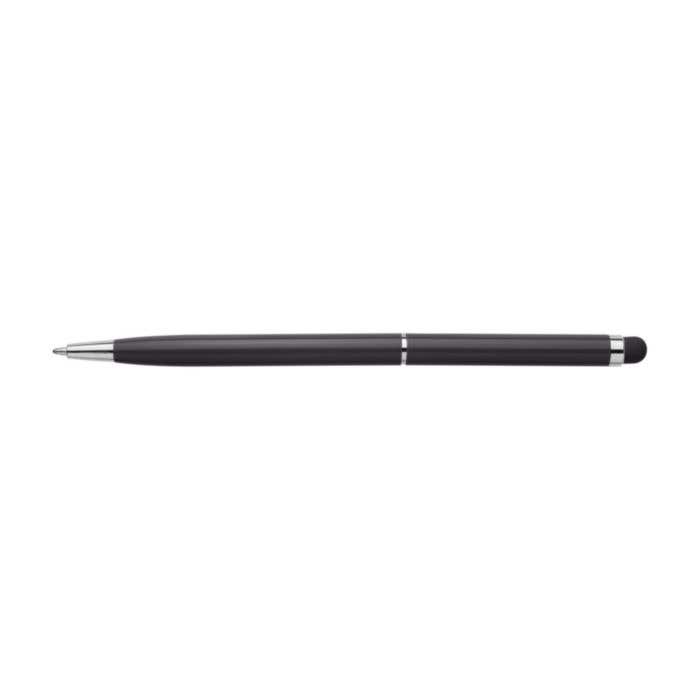 Stylo stylet Soft-touch | Détails métalliques | Mécanisme rotatif
