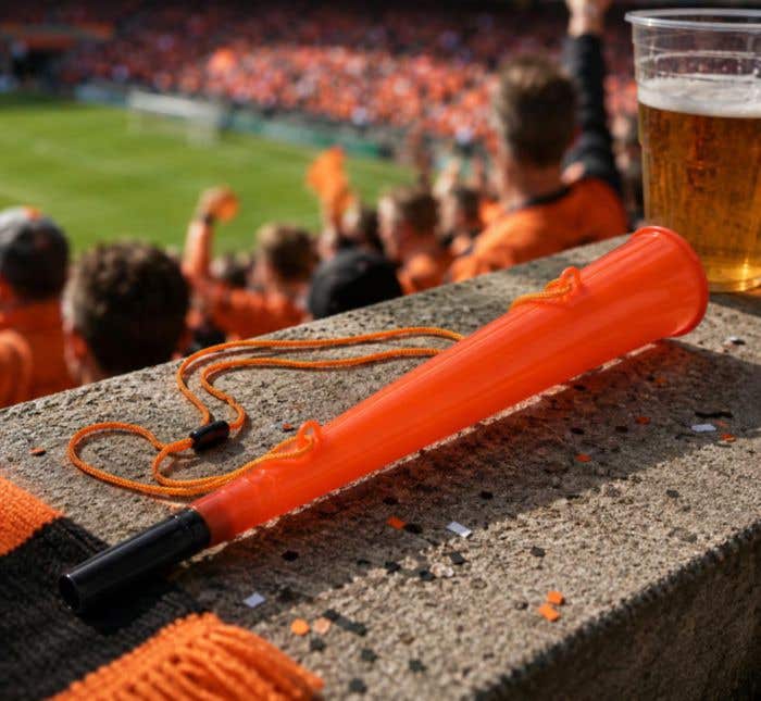Trompette de supporter Deportivo | 36 cm | Avec cordon