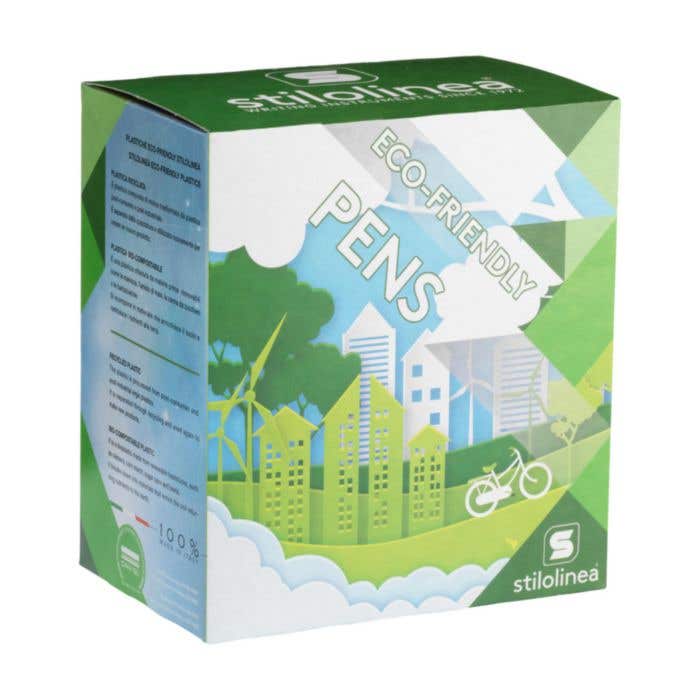 Stylo bille Stilolinea Raja Chrome | Encre bleue | Recyclé