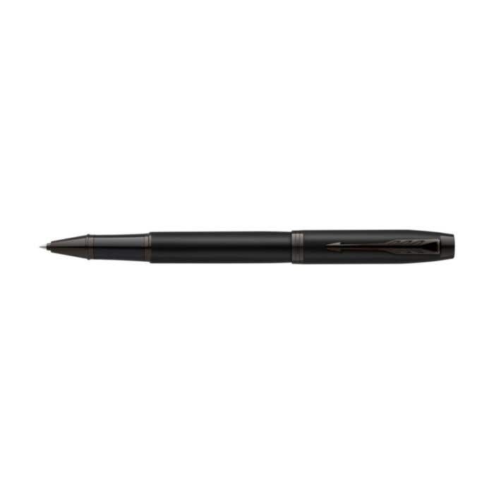 Stylo roller Parker IM Achromatic | Encre noire | Acier inoxydable | Capuchon amovible