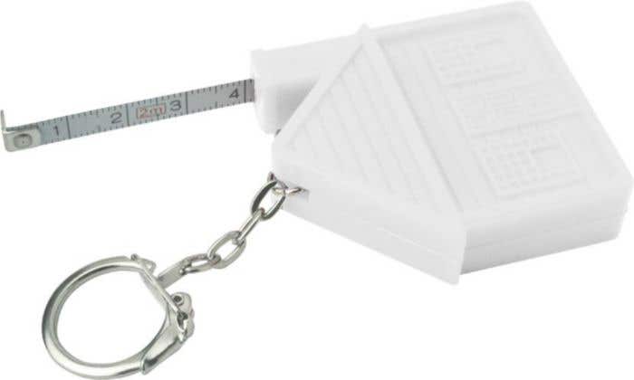 Porte-clés Home | Mètre ruban 2 m | Forme de maison