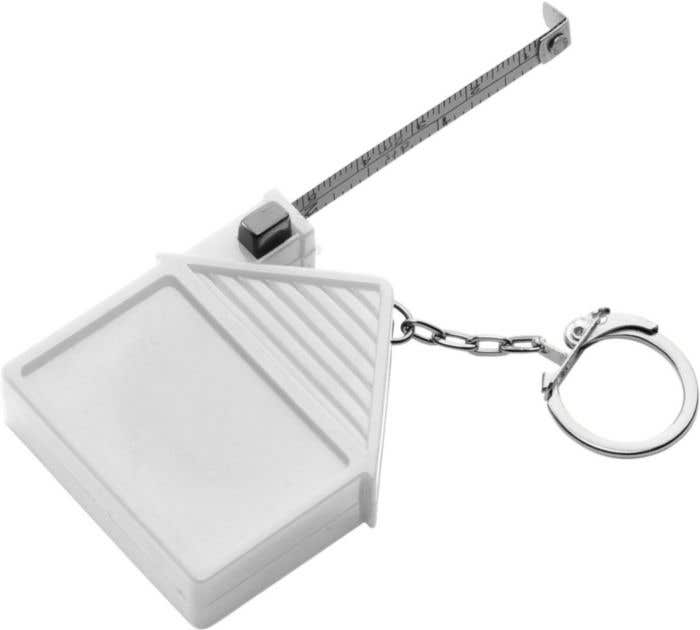 Porte-clés Home | Mètre ruban 2 m | Forme de maison