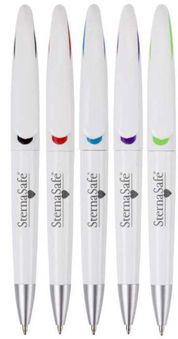 Stylo bille Benfica White | Clip col de cygne | Mécanisme rotatif