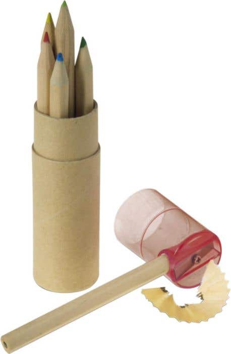 Set de crayons de couleur Duo Small | 6 couleurs | Bois