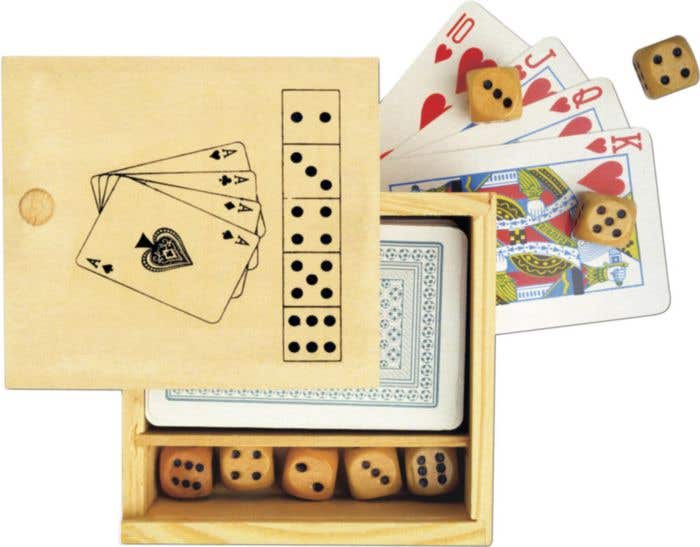 Jeu de cartes Kubo | Avec dés | En boîte en bois