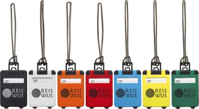 Étiquette à bagage Minitrolley | Forme de trolley | Avec carte nominative